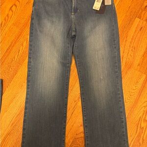 NYDJ Straight Leg Jeans in Medium Blue